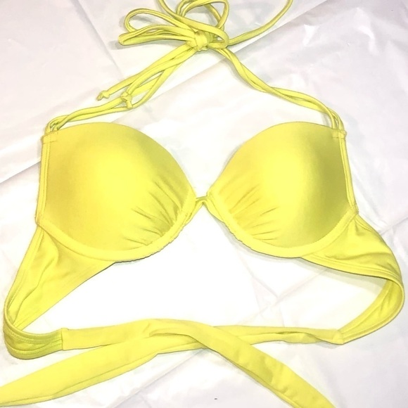 Aerie Live Love Dream Bikini Top Small Yellow - Picture 1 of 5